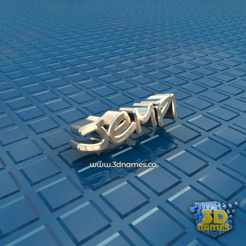jempi in Blue Bling style - 3D name wallpaper