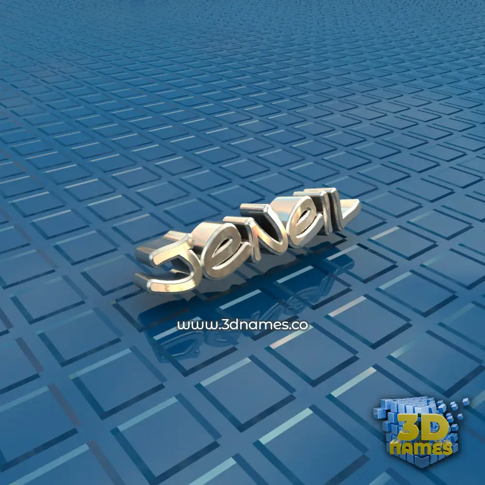 jeneil in Blue Bling style - 3D name wallpaper