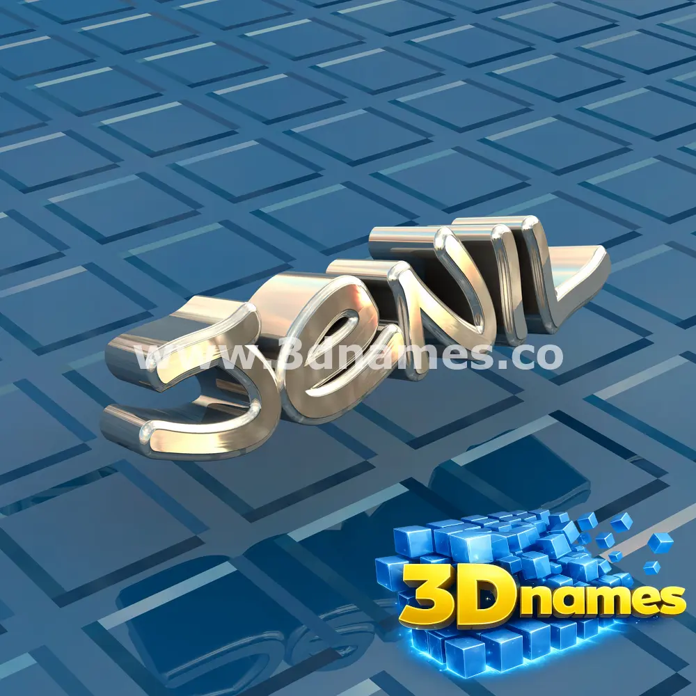 jenil in Blue Bling style - 3D name wallpaper