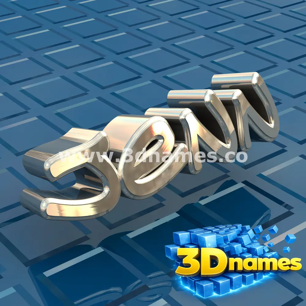 jenn in Blue Bling style - 3D name wallpaper