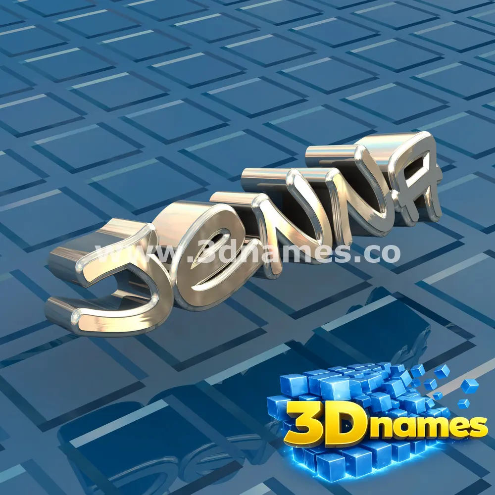 jenna in Blue Bling style - 3D name wallpaper