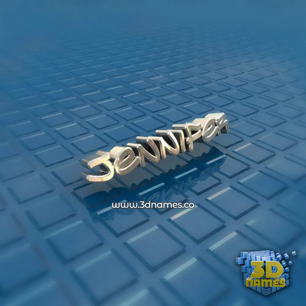 jennifer in Blue Bling style - 3D name wallpaper