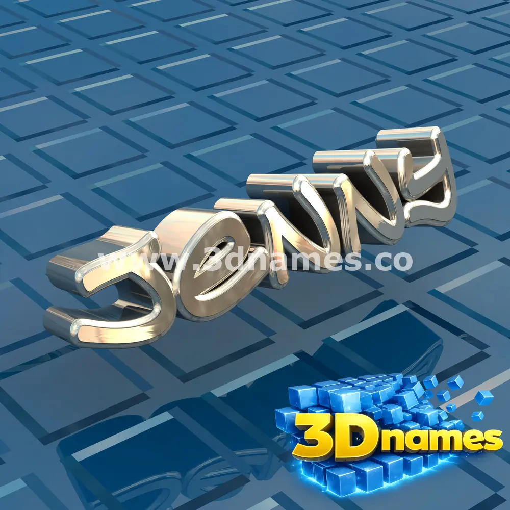 jenny in Blue Bling style - 3D name wallpaper