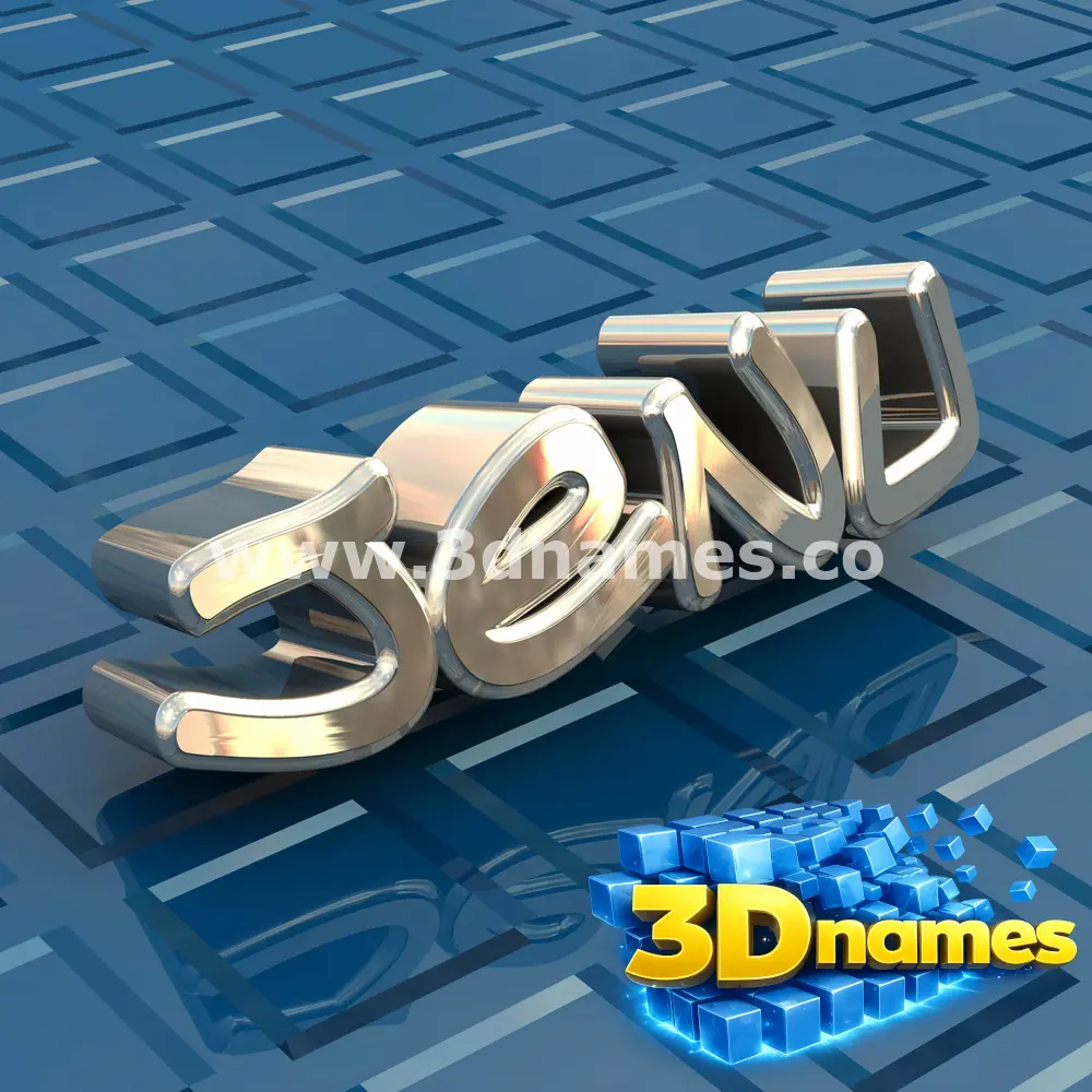 jenu in Blue Bling style - 3D name wallpaper