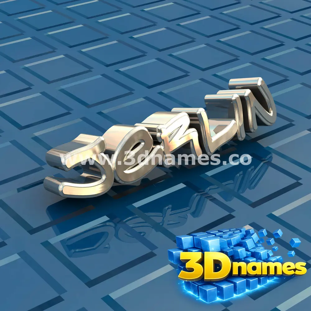 jerlin in Blue Bling style - 3D name wallpaper