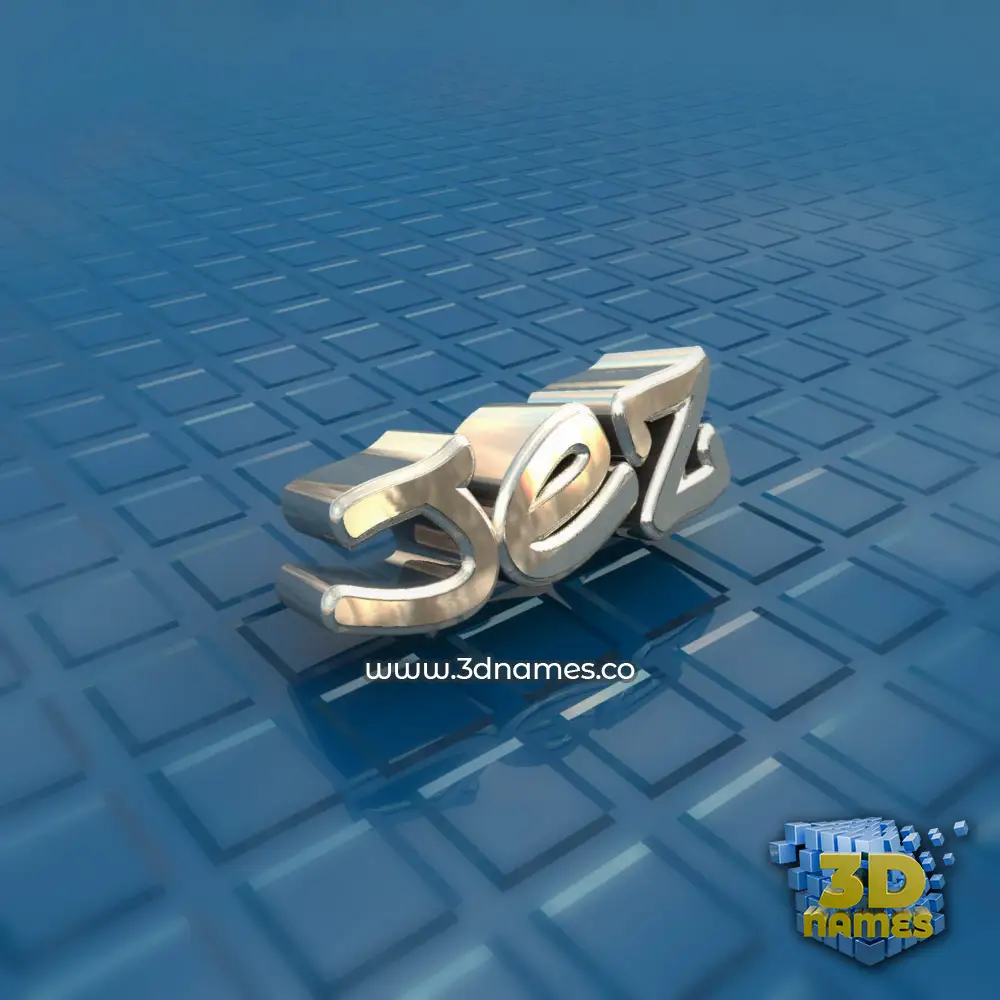 jez in Blue Bling style - 3D name wallpaper