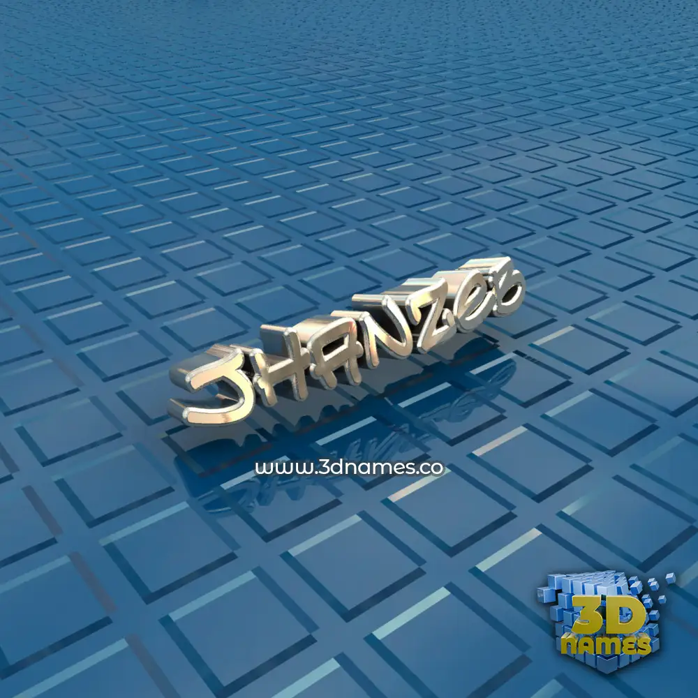 jhanzeb in Blue Bling style - 3D name wallpaper