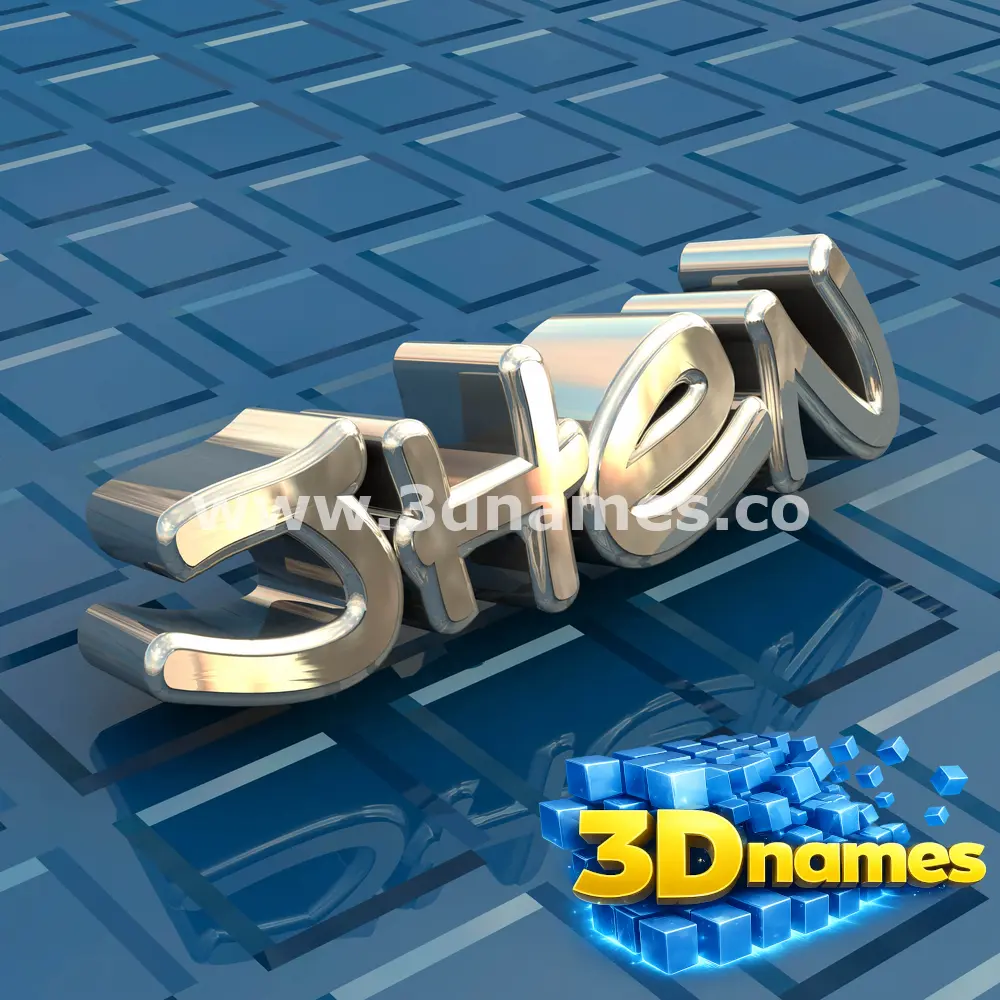 jhen in Blue Bling style - 3D name wallpaper