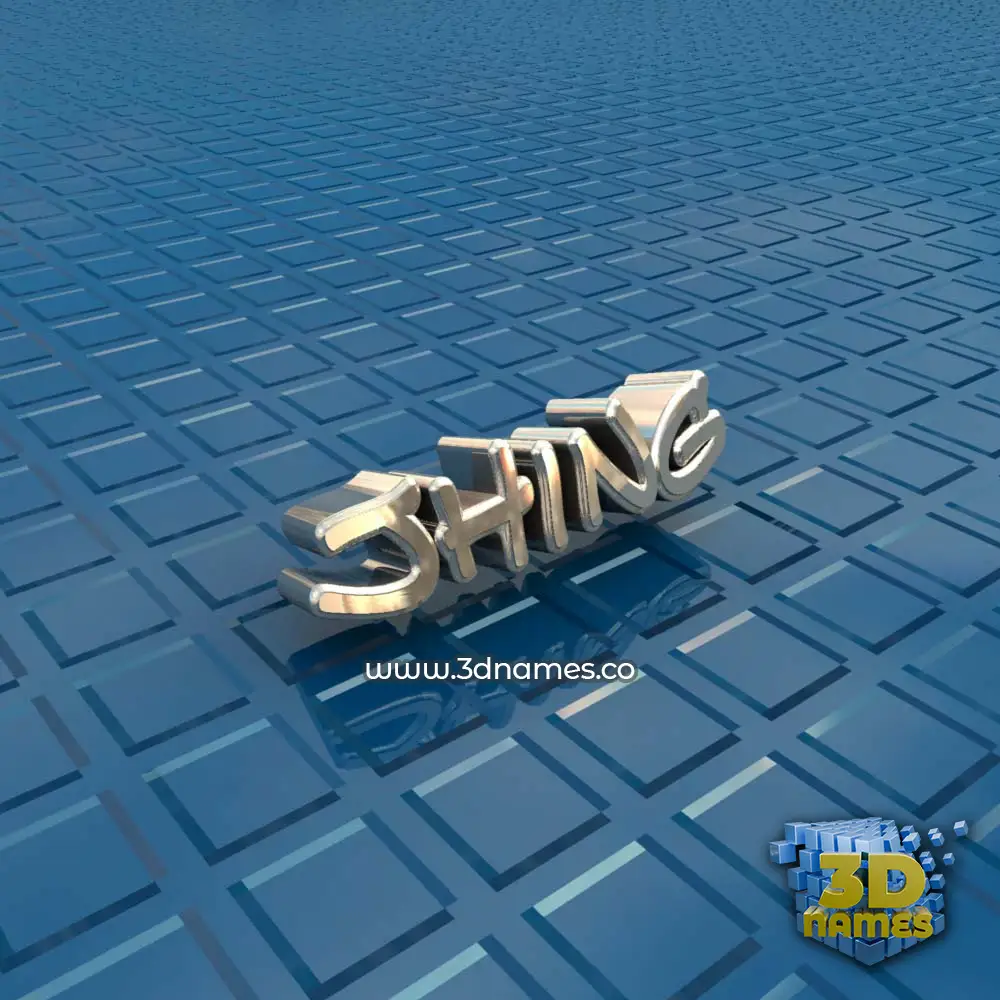 jhing in Blue Bling style - 3D name wallpaper