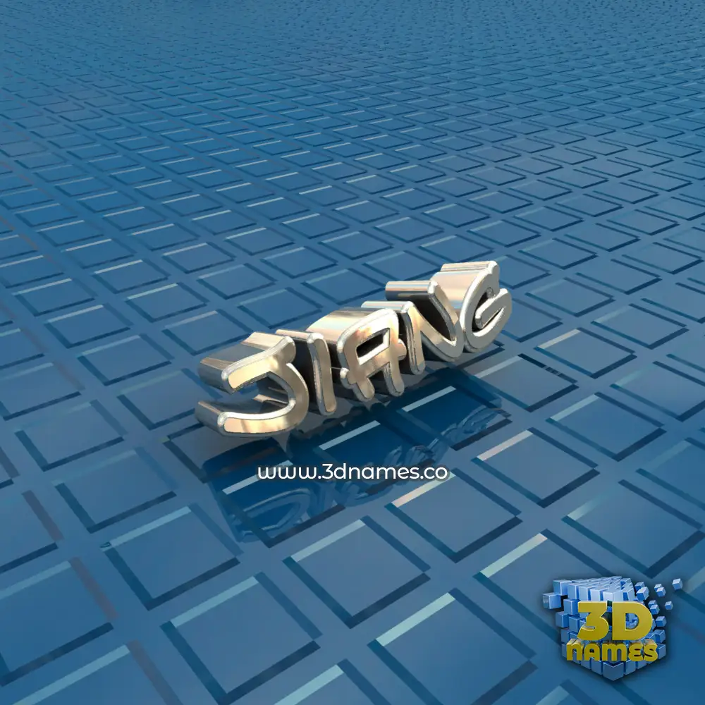 jiang in Blue Bling style - 3D name wallpaper