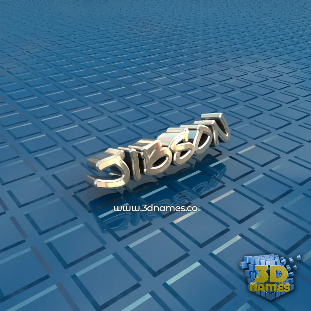 jibson in Blue Bling style - 3D name wallpaper