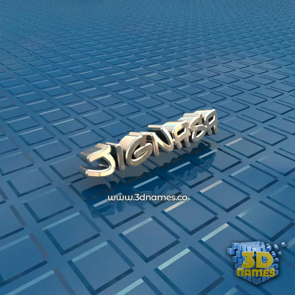 jignasa in Blue Bling style - 3D name wallpaper