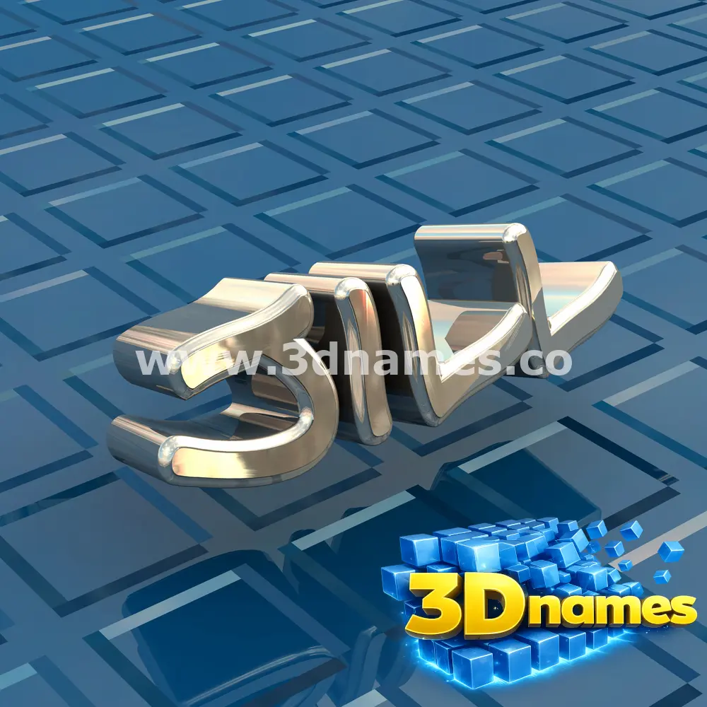 jill in Blue Bling style - 3D name wallpaper