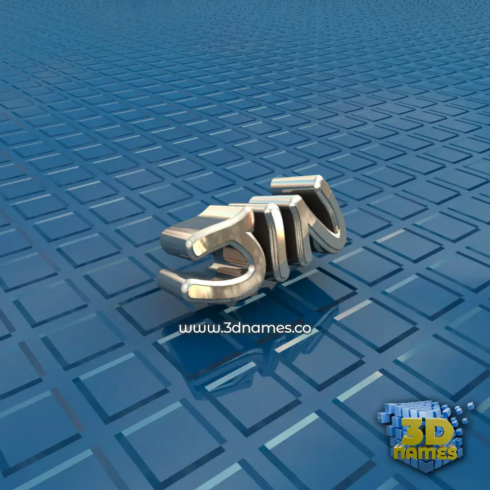 jin in Blue Bling style - 3D name wallpaper