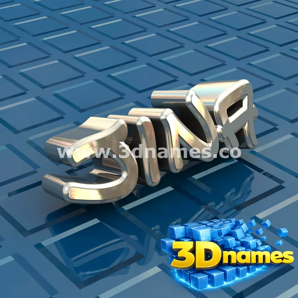 jina in Blue Bling style - 3D name wallpaper