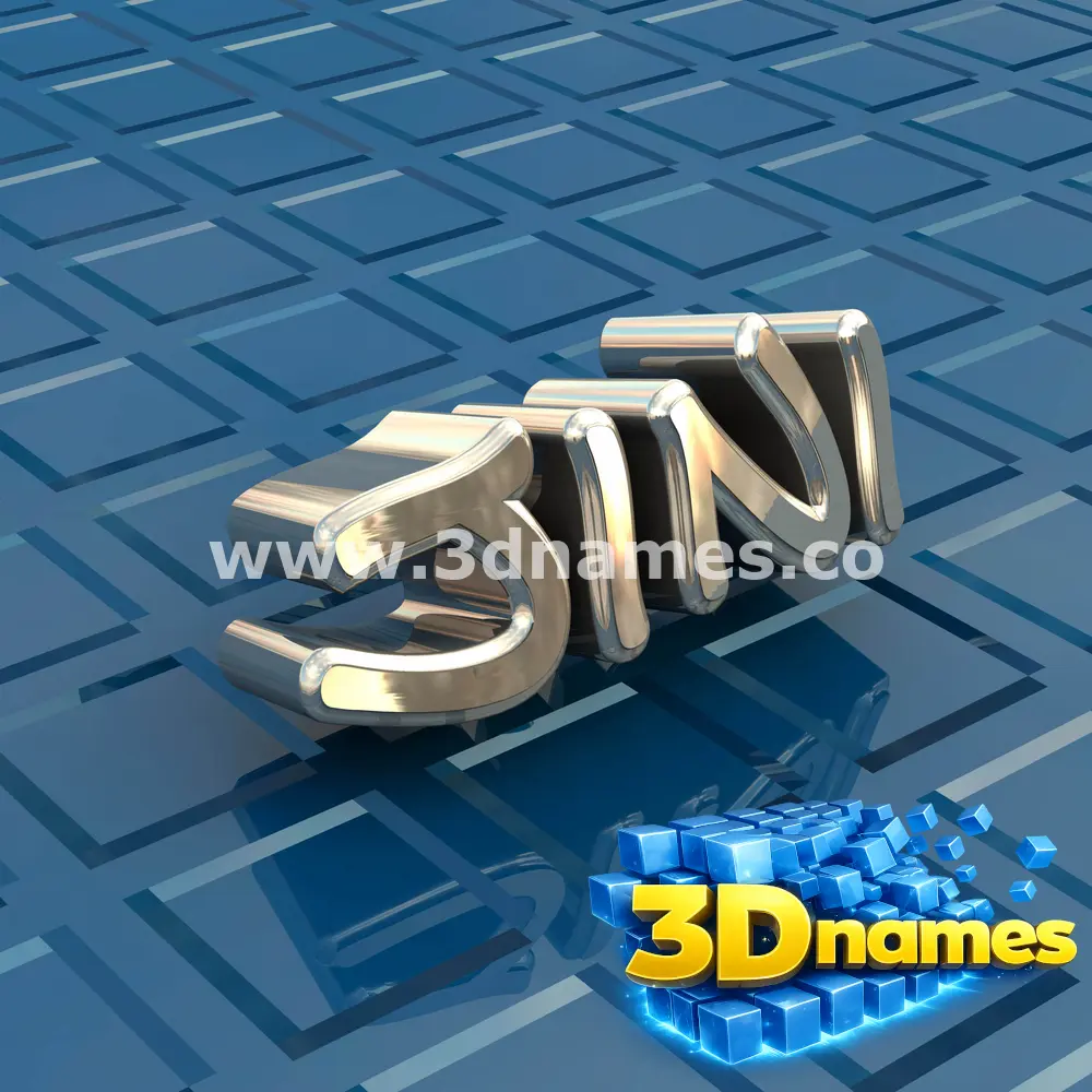 jini in Blue Bling style - 3D name wallpaper