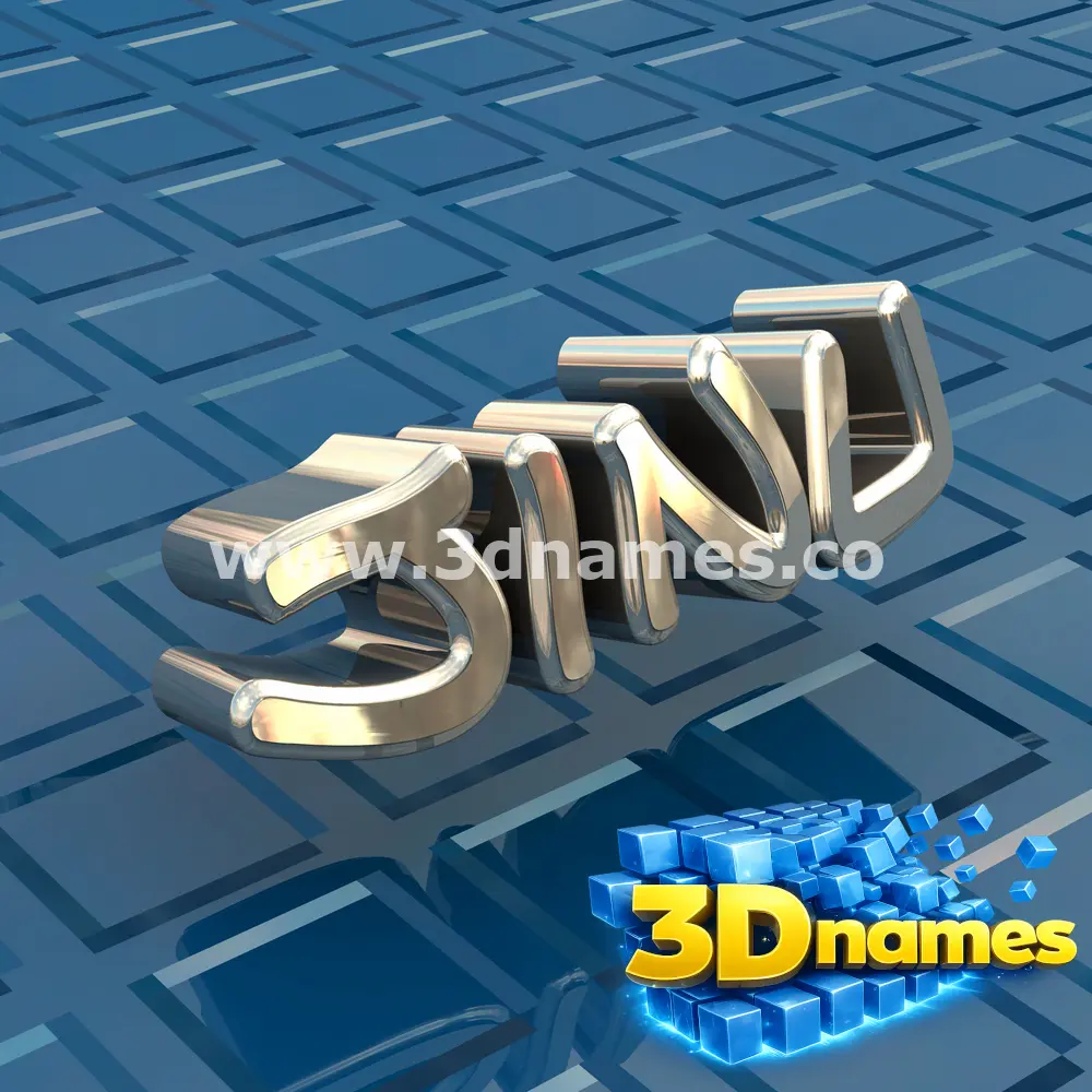 jinu in Blue Bling style - 3D name wallpaper