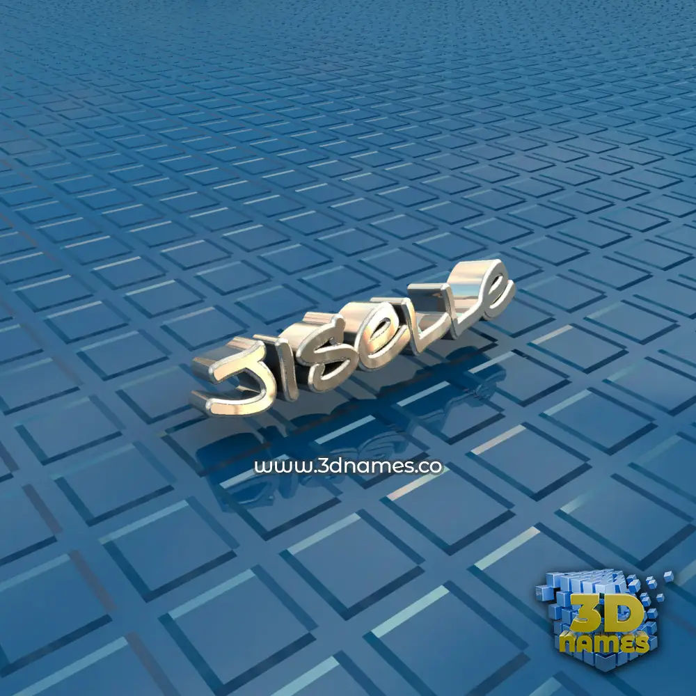 jiselle in Blue Bling style - 3D name wallpaper