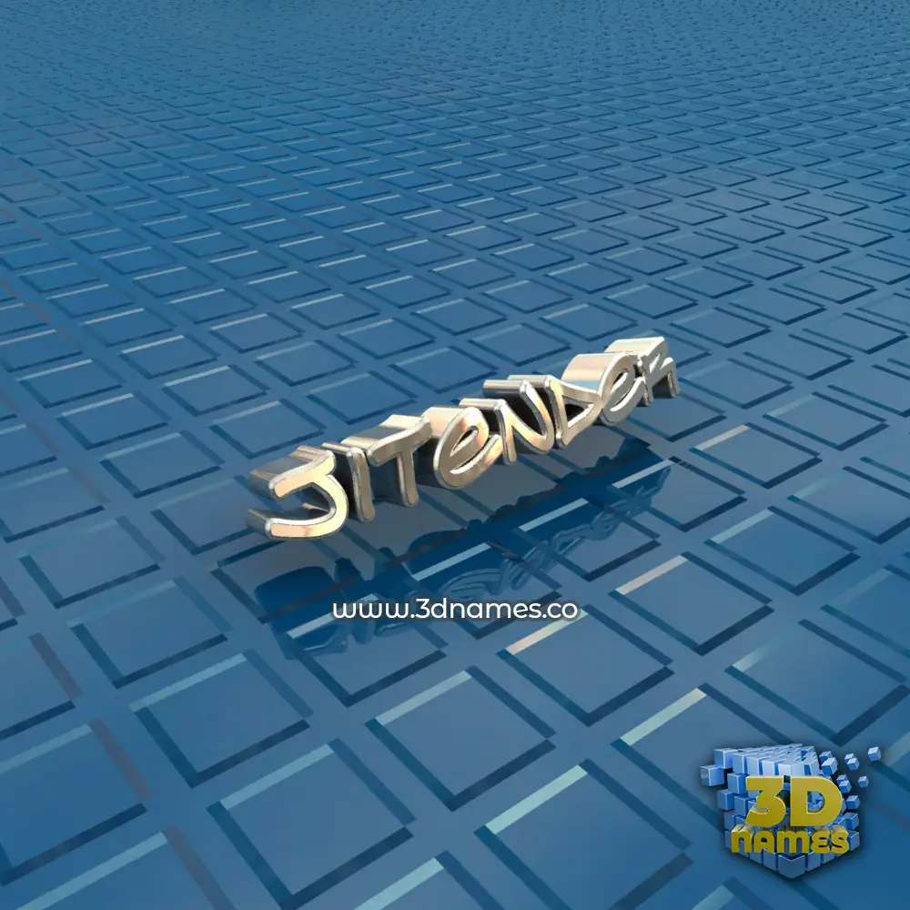 jitender in Blue Bling style - 3D name wallpaper