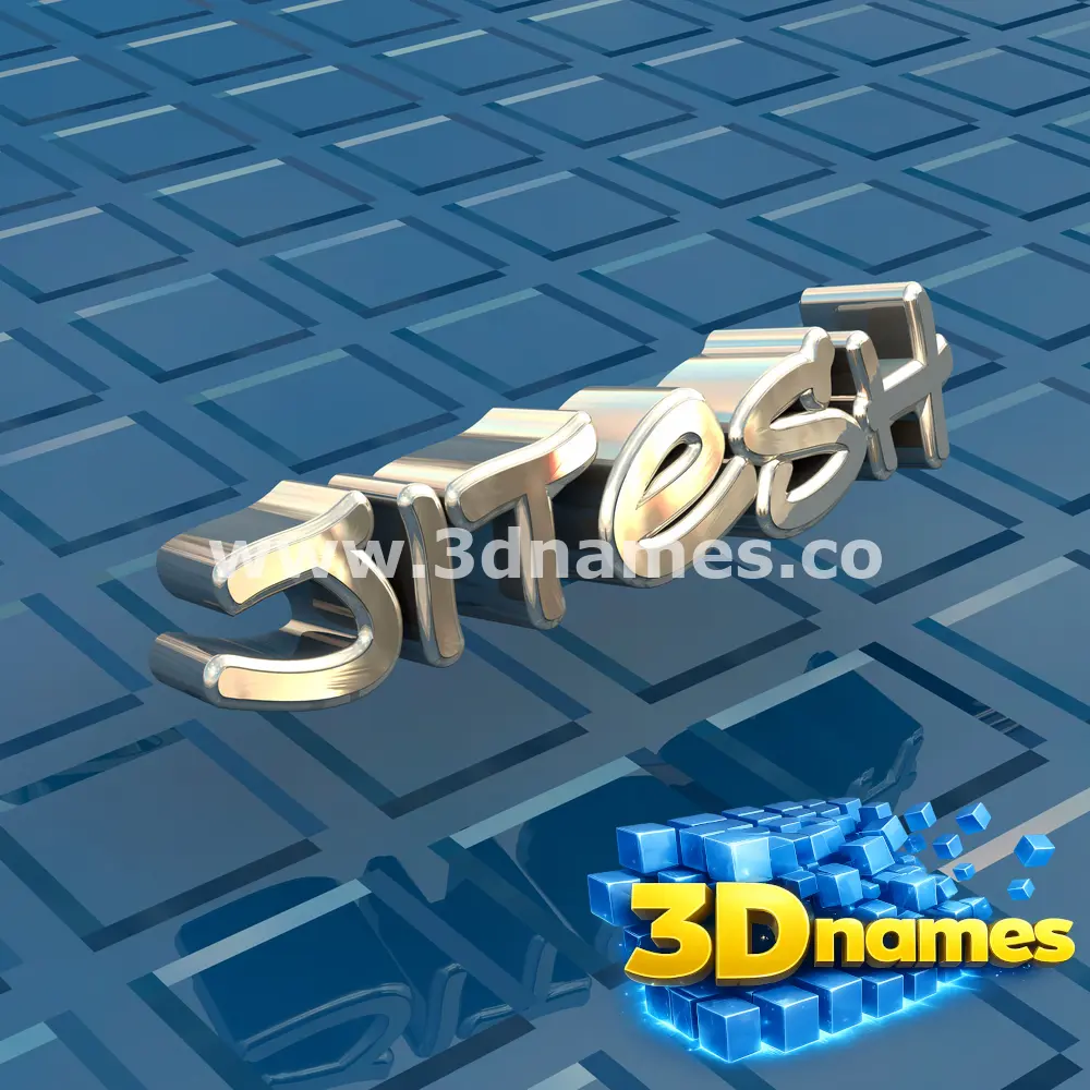 jitesh in Blue Bling style - 3D name wallpaper
