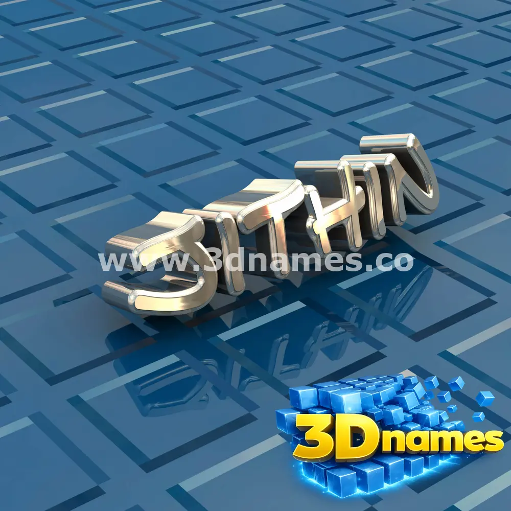 jithin in Blue Bling style - 3D name wallpaper