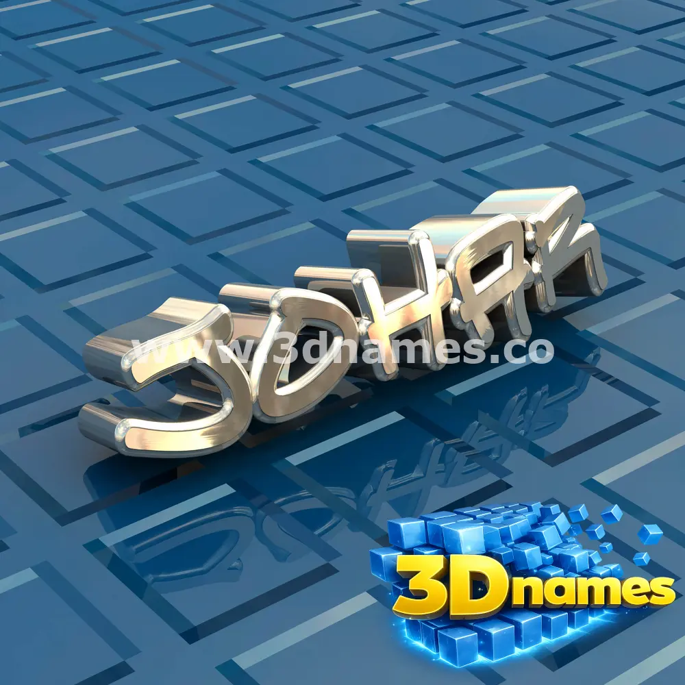 johar in Blue Bling style - 3D name wallpaper