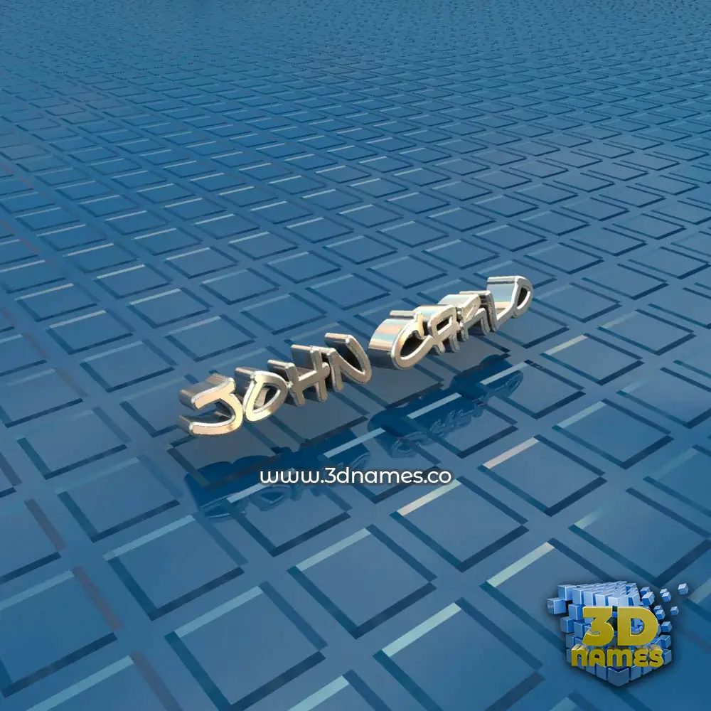 john carlo in Blue Bling style - 3D name wallpaper