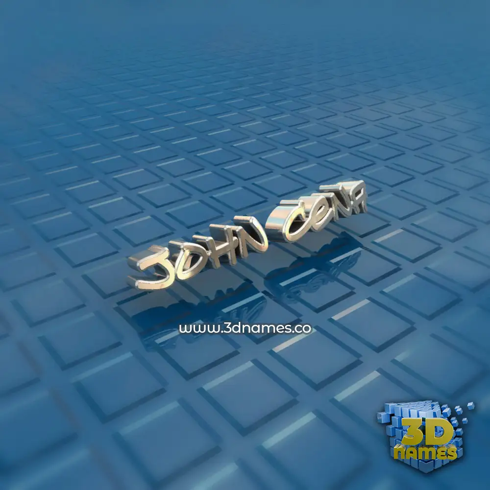 john cena in Blue Bling style - 3D name wallpaper