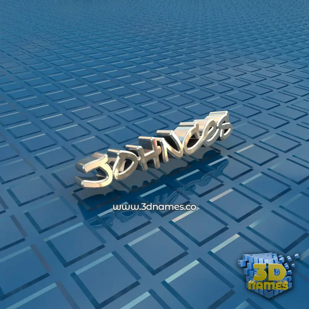johnces in Blue Bling style - 3D name wallpaper