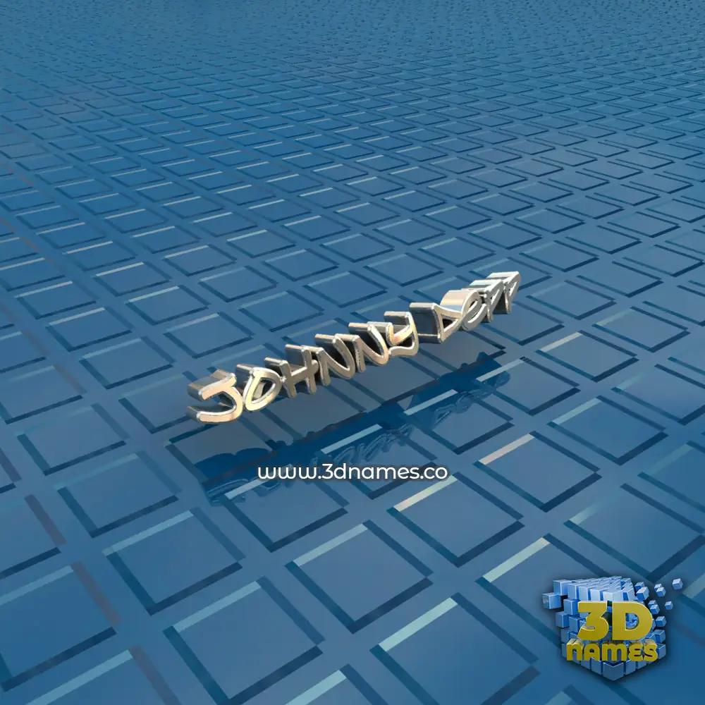 johnny depp in Blue Bling style - 3D name wallpaper