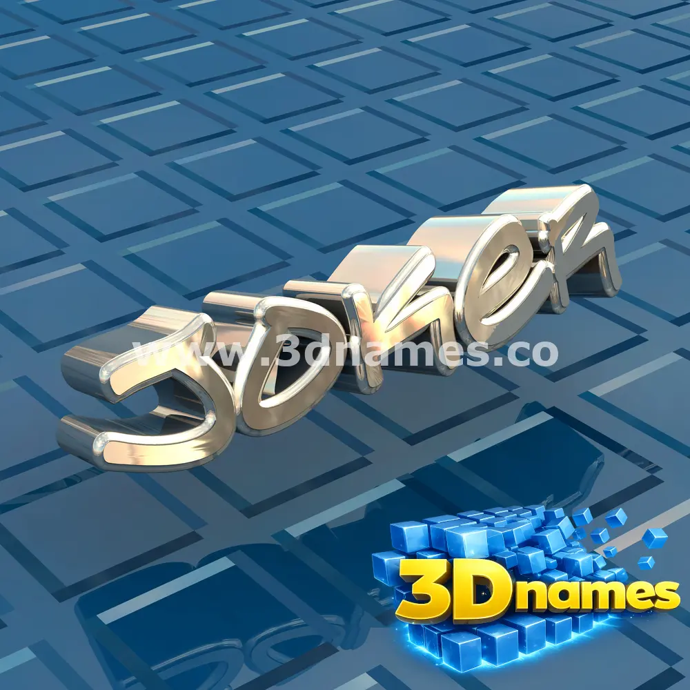 joker in Blue Bling style - 3D name wallpaper