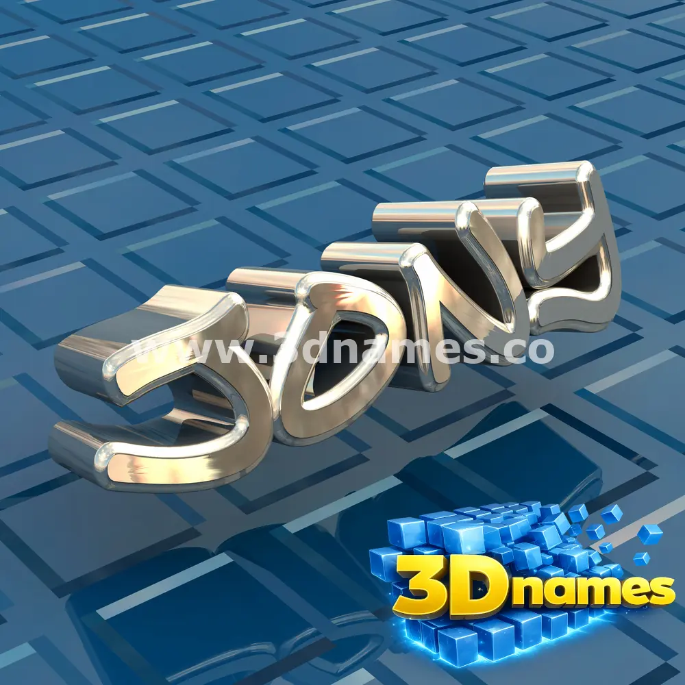jony in Blue Bling style - 3D name wallpaper