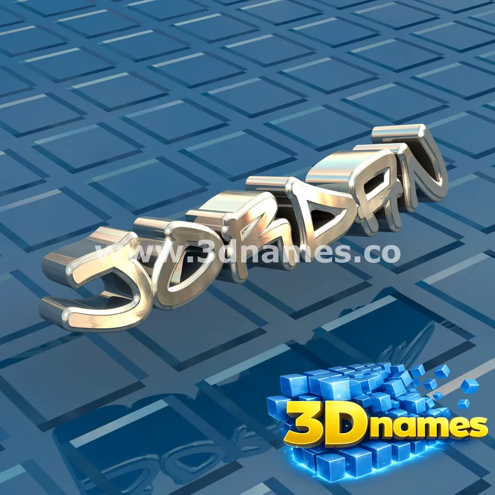 jordan in Blue Bling style - 3D name wallpaper