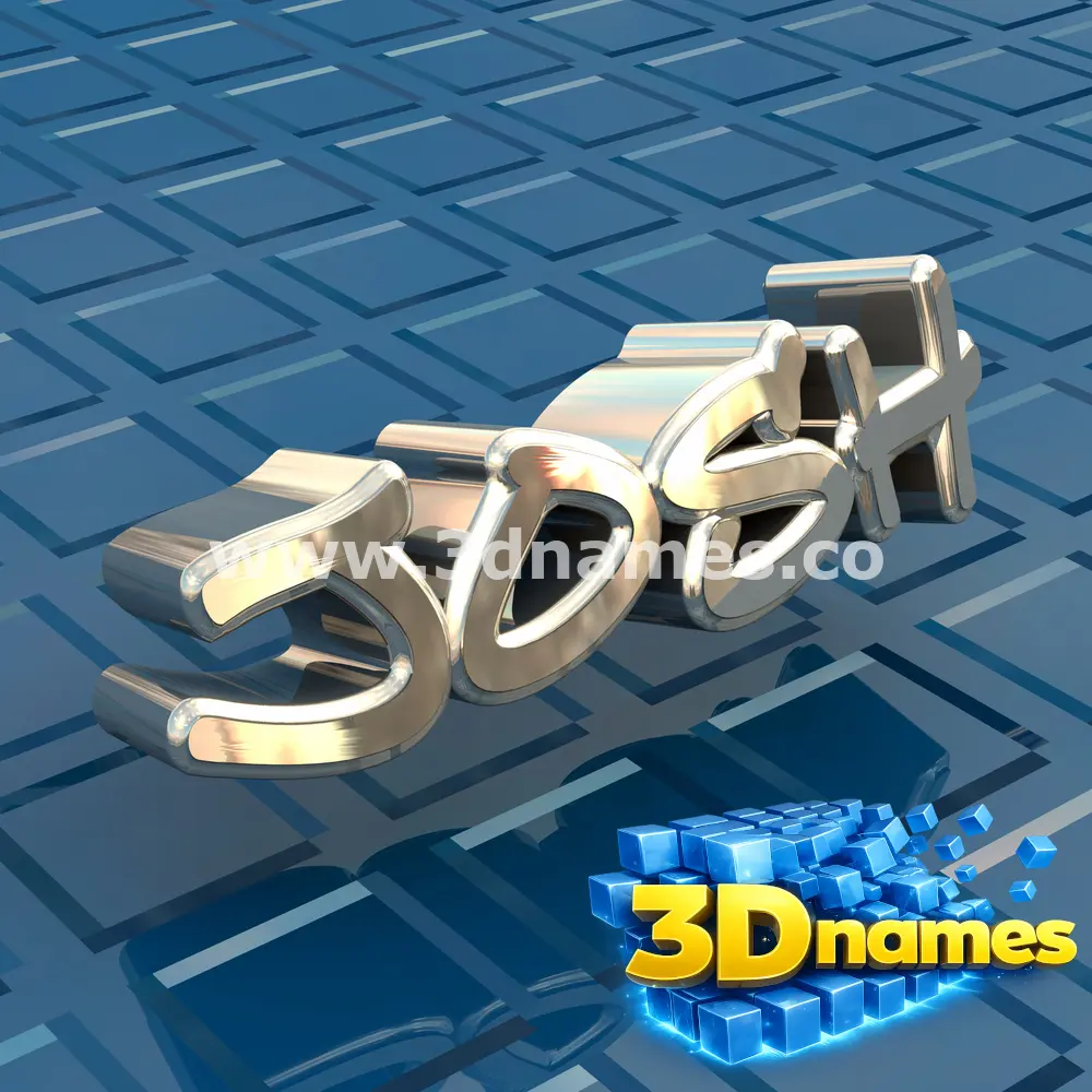 josh in Blue Bling style - 3D name wallpaper