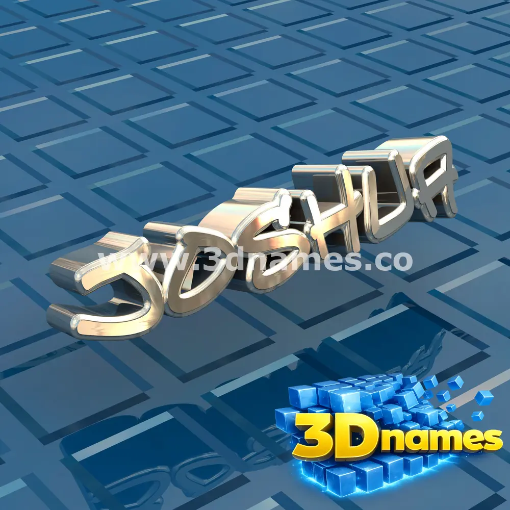 joshua in Blue Bling style - 3D name wallpaper