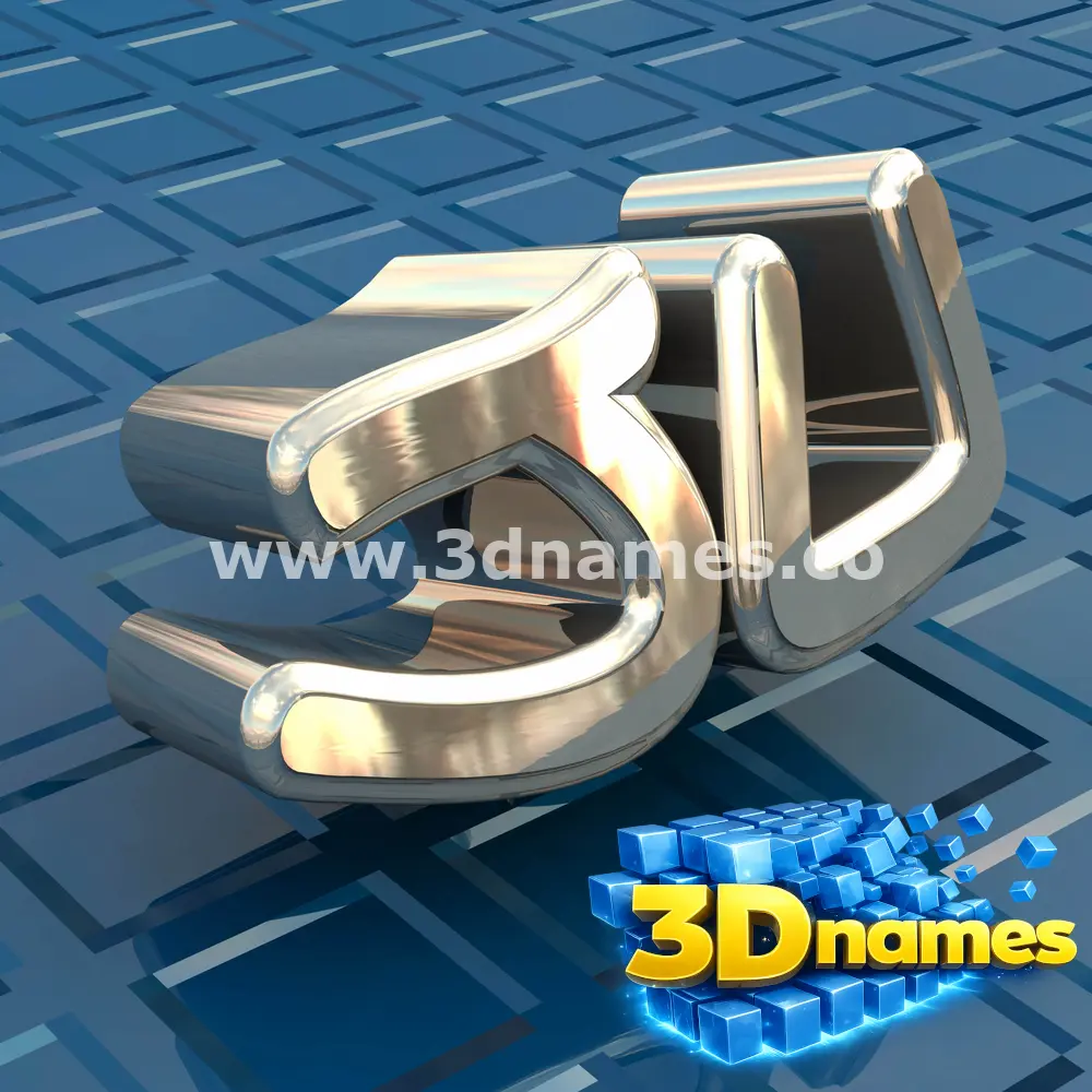 ju in Blue Bling style - 3D name wallpaper