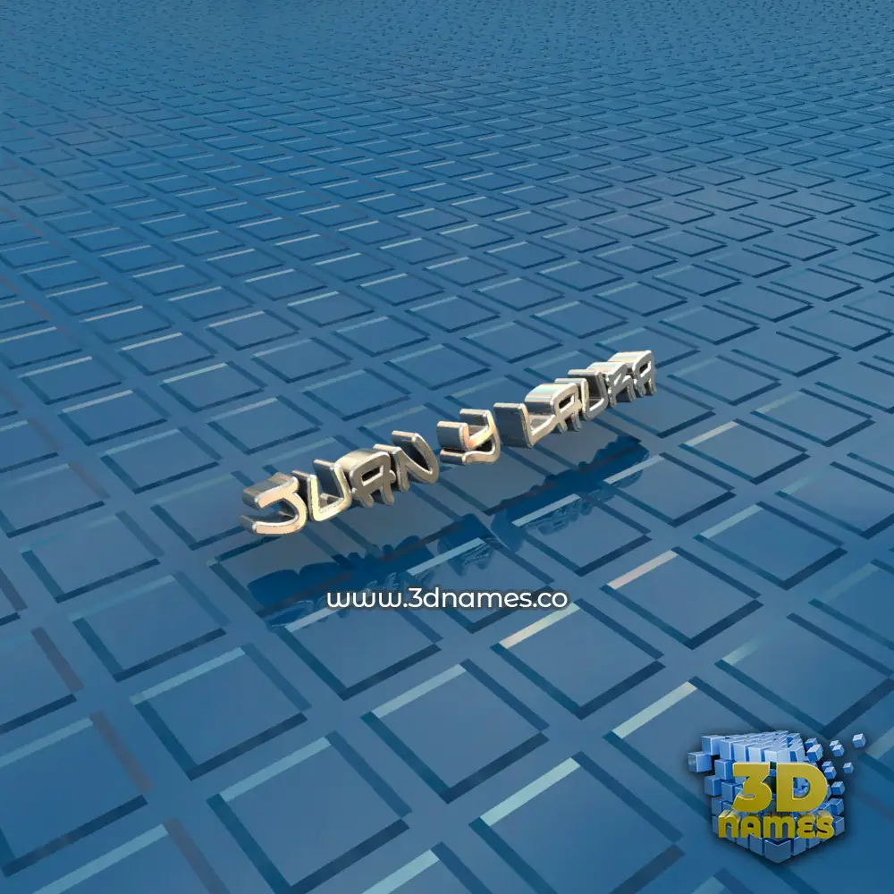 juan y laura in Blue Bling style - 3D name wallpaper