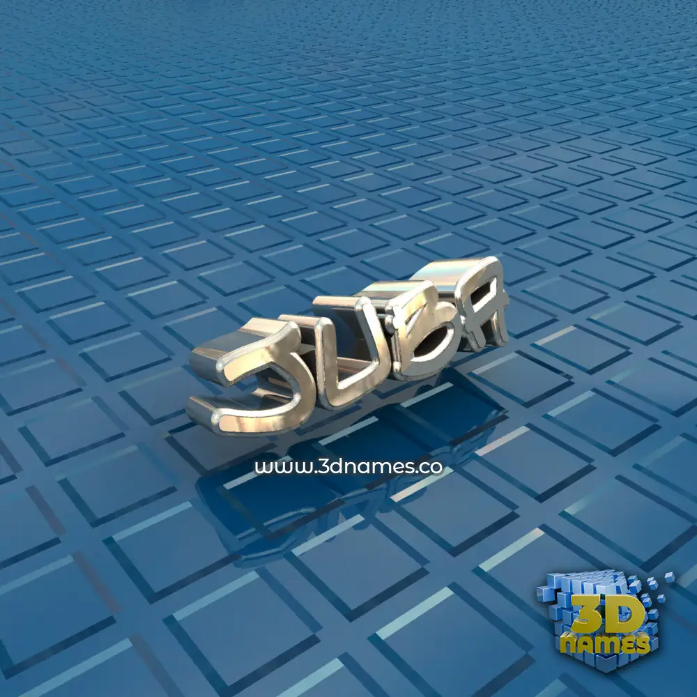 juba in Blue Bling style - 3D name wallpaper