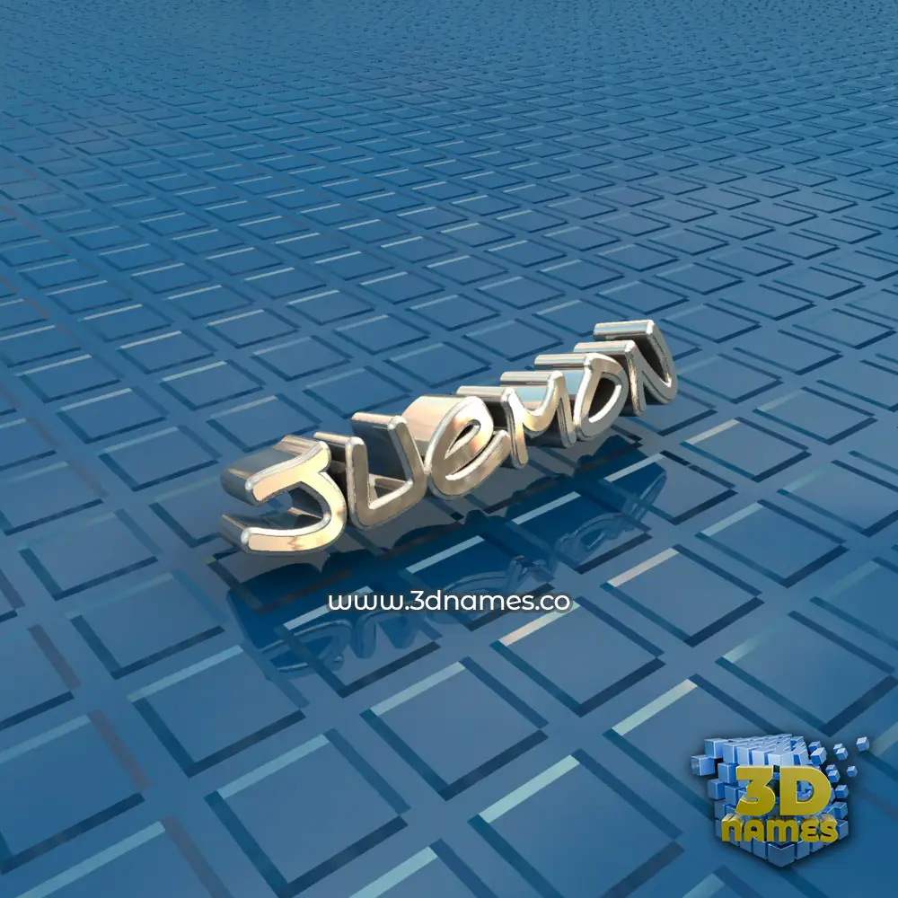 juemon in Blue Bling style - 3D name wallpaper