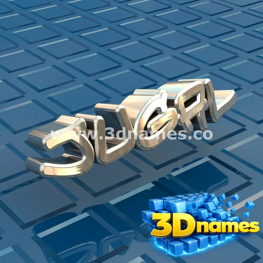 jugal in Blue Bling style - 3D name wallpaper