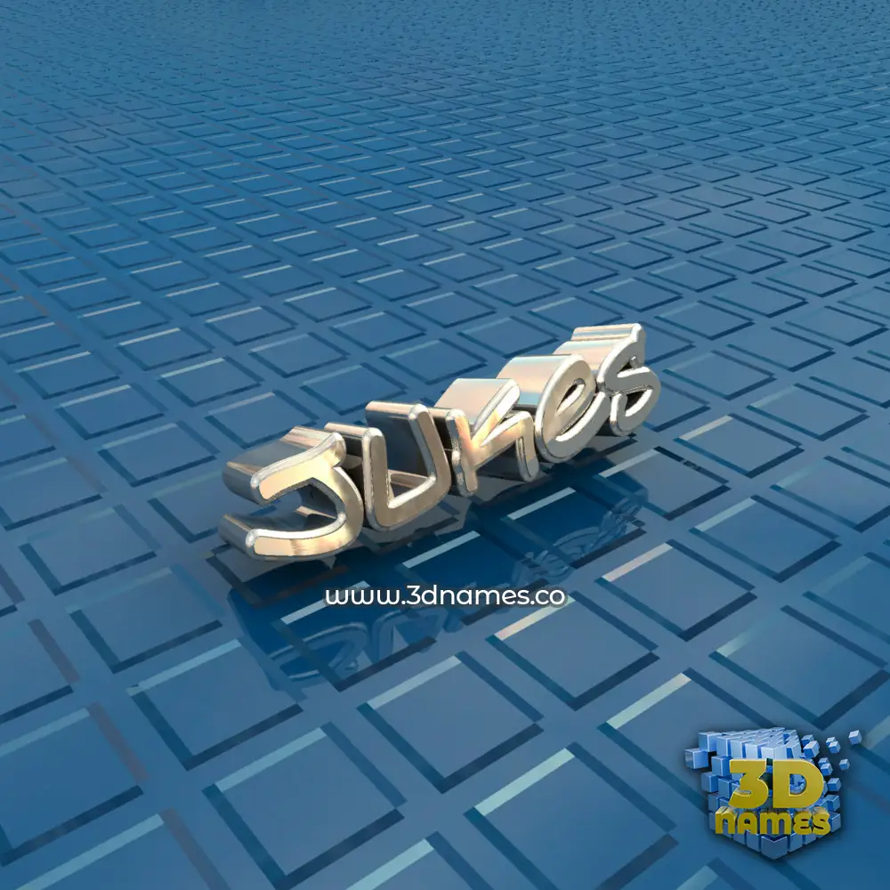 jukes in Blue Bling style - 3D name wallpaper
