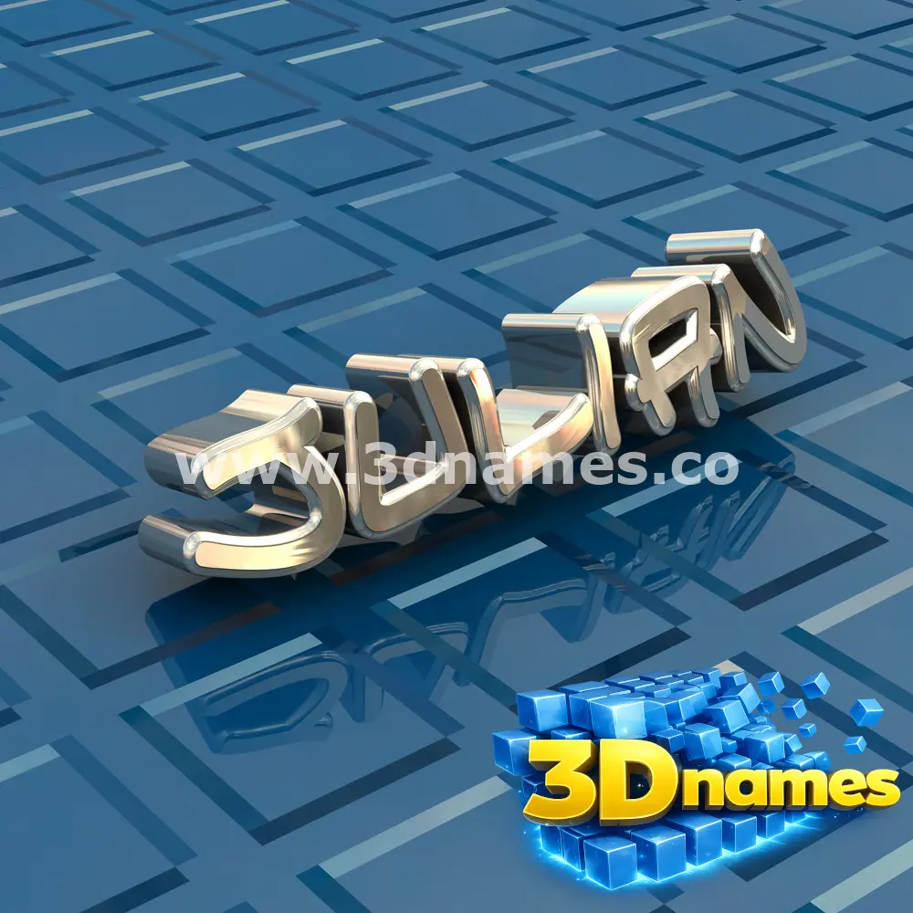 julian in Blue Bling style - 3D name wallpaper