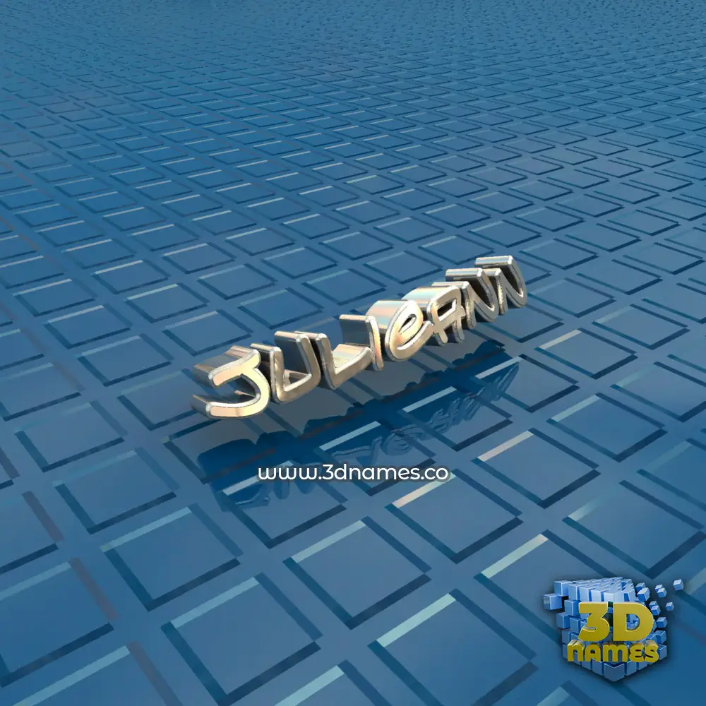 julieann in Blue Bling style - 3D name wallpaper