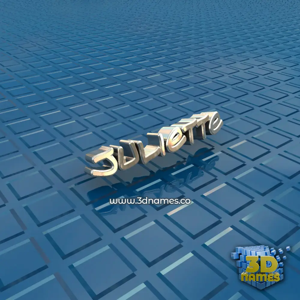 juliette in Blue Bling style - 3D name wallpaper