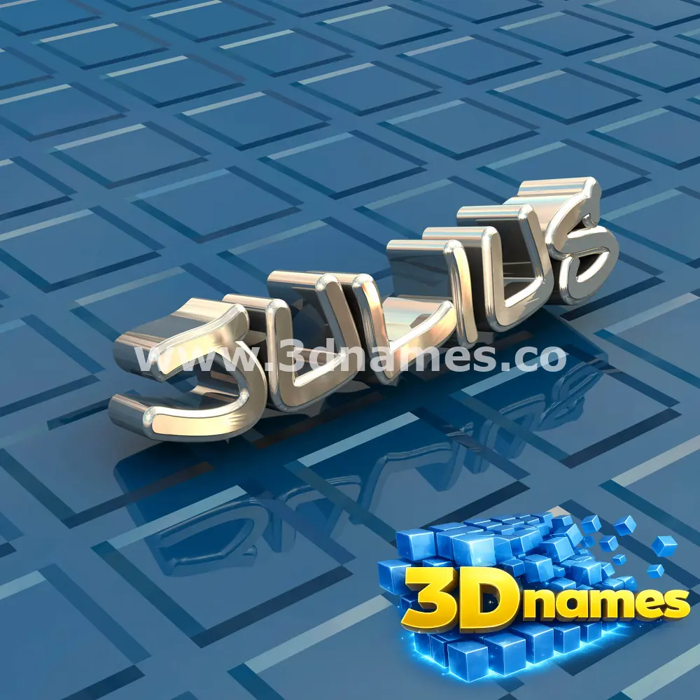 julius in Blue Bling style - 3D name wallpaper