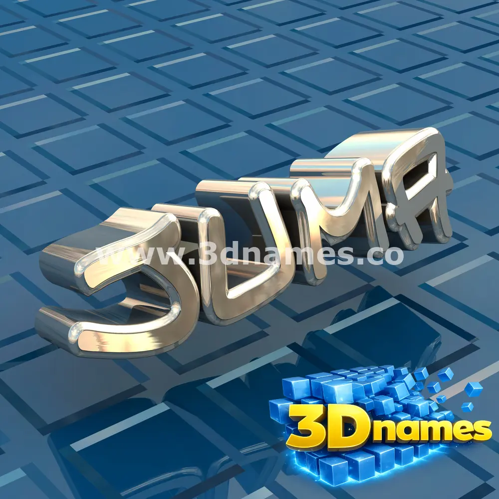 juma in Blue Bling style - 3D name wallpaper
