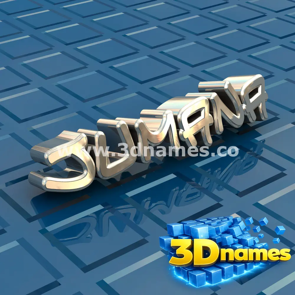 jumana in Blue Bling style - 3D name wallpaper