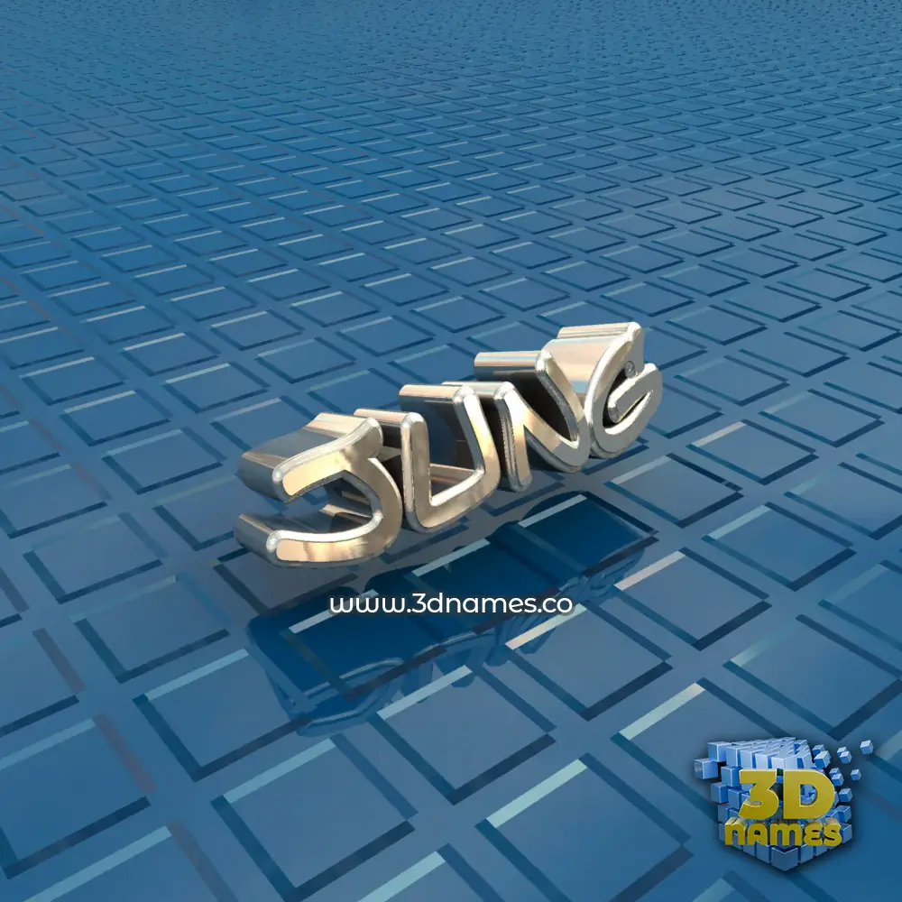 jung in Blue Bling style - 3D name wallpaper