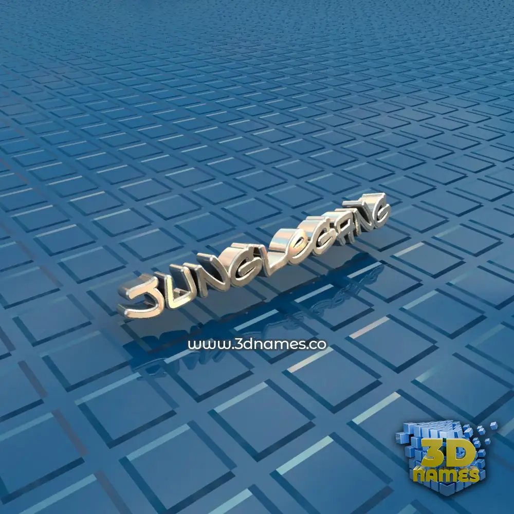 junglegang in Blue Bling style - 3D name wallpaper