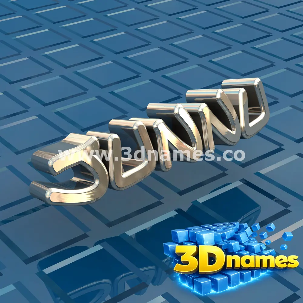 junnu in Blue Bling style - 3D name wallpaper